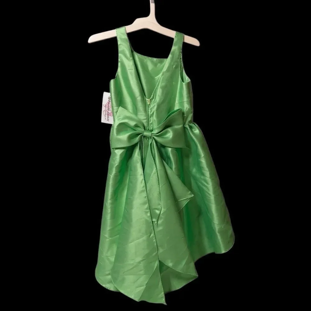 Bonnie Jean Mint Green Dress with Metallic Accent